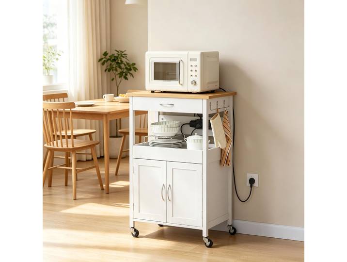 Chariot De Cuisine Mobile\, Chariot De Buffet Pratique\, Chariot De Rangement Polyvalent\, Aide-cuisine Compacte\, Îlot De Cuisine (uniquement Avec Chariot De Cuisine)