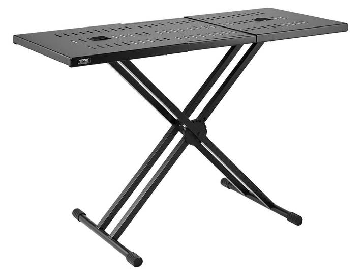 Support de table pour DJ VEVOR\, (32\ -43\ ) x 18\ support portable pour ordinateur portable et contrôleur DJ\, bureau DJ léger\, pupitre DJ\, support DJ réglable en hauteur\, support pour clavier Double-X pliable