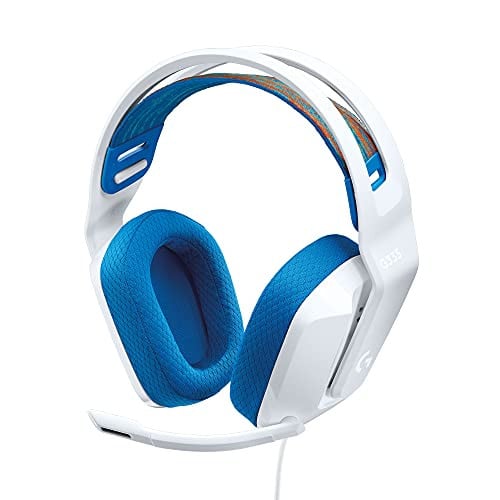 Logitech G G335 Bedrade Gamingheadset met Flip-to-Mute-Microfoon, Wit