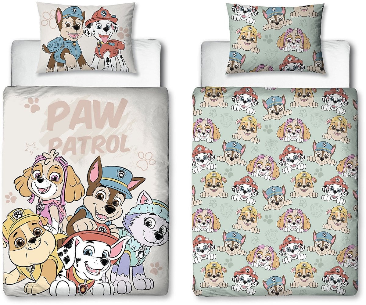Paw Patrol Peuterdekbedovertrek voor kinderen, 120 x 150 cm