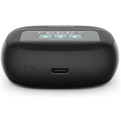 Hama Bluetooth-Kopfhörer Spirit Open TWS In-Ear, Schwarz (16 h, Kabellos), Kopfhörer, Schwarz