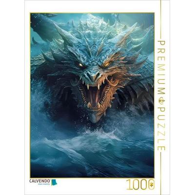 CALVENDO Puzzle Drachen und edle Ritter | 1000 Teile Lege-Größe 64x48cm Foto-Puzzle für glückliche Stunden