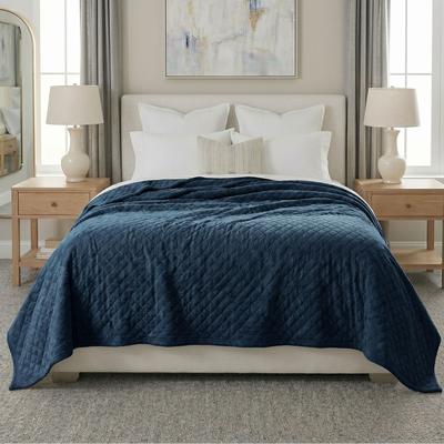 Superior Holly Geometric Textured Lightweight Fleece Blanket, Soft All-Season Bedding