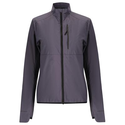 Sweatjacke ENDURANCE "Nimbos", Herren, Gr. 36, lila (lila, grau), 100% Polyamid, unifarben, normal, hoch geschlossener Ausschnitt, Sweatjacken Sweatjacke, in leichter Konstruktion für Fahrrad und MTB