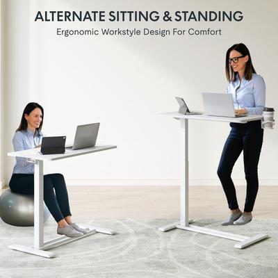No Mobile Standing Desk with Wheels