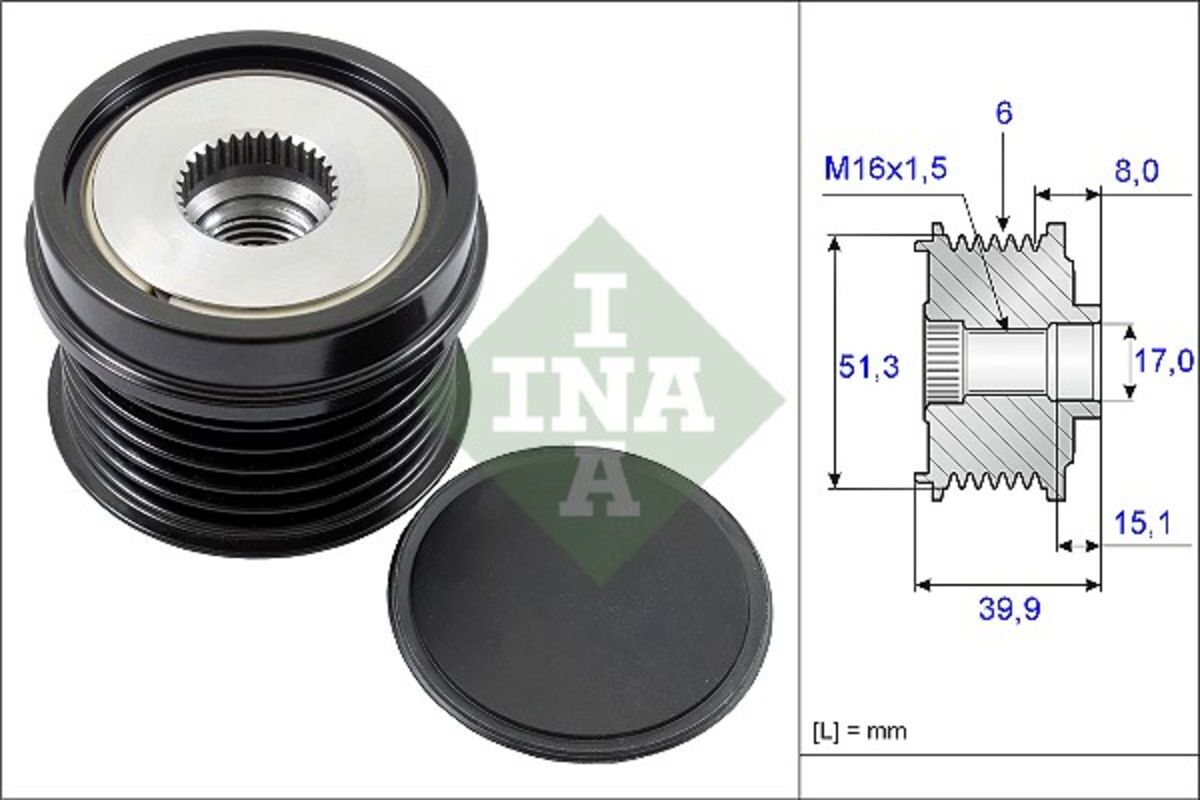 Schaeffler Ina Generatorfreilauf INA 535 0252 10