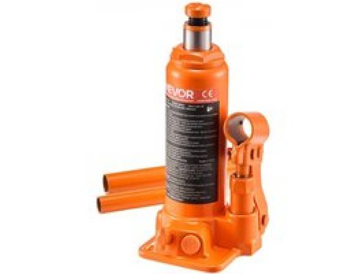 VEVOR Cric Bouteille Hydraulique Grande Capacité 4 T, Cric de Levage pour Voiture Plage de Levage 185-350 mm, pour Entretien Réparation Automobile et Équipement Agricole, Atelier Garage, Orange