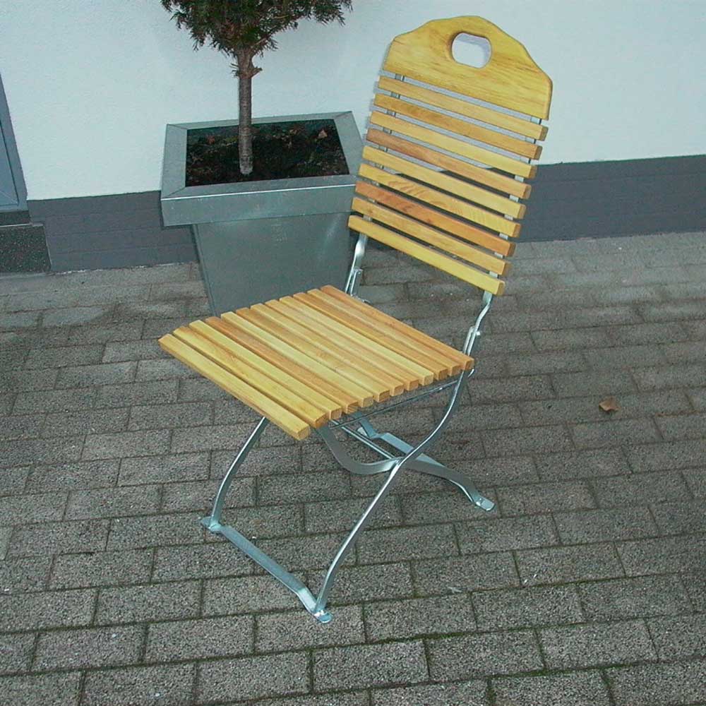 Pharao24.de Klappstuhl für Garten massiv (2er Set)