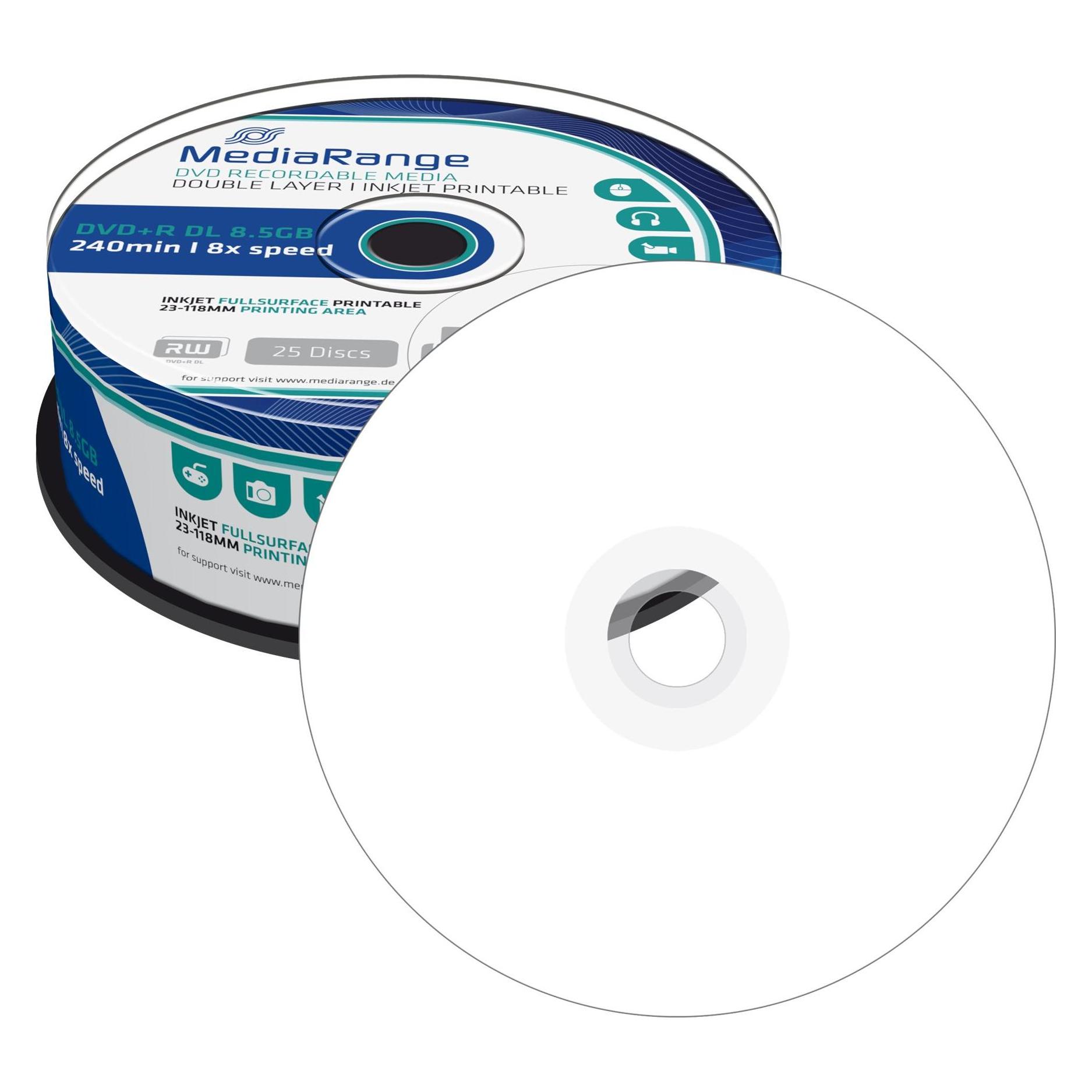 MediaRange DVD+R 8.5GB Double Layer (25x) (MR474)