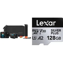 GoPro HERO13 Black Accessory Bundle + Lexar microSDXC Silver 128GB V30