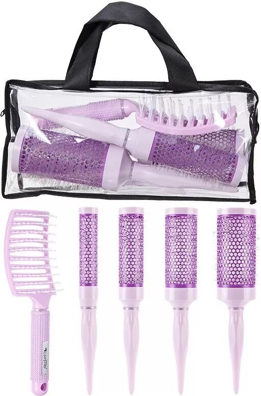 INF 5-teiliges 3D Airbag Kamm Set - Lila Haarstyling Bürsten Kit für alle Haartypen