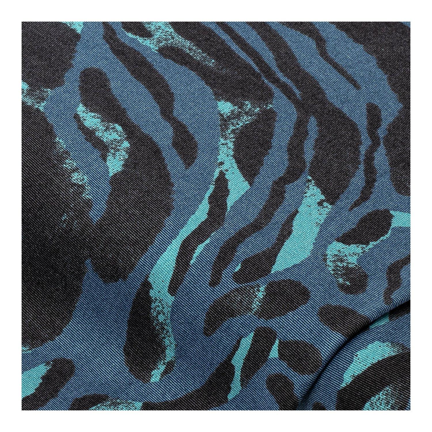 Romanit-Jersey "Animal Print", blau-color
