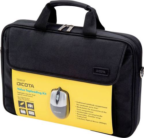 Dicota Notebook Tasche Value Passend für maximal: 39,6 cm (15,6") Schwarz