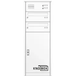 Paketkasten KNOBOX 14 mit zwei Briefkästen, Sprech- & Klingelsystem
