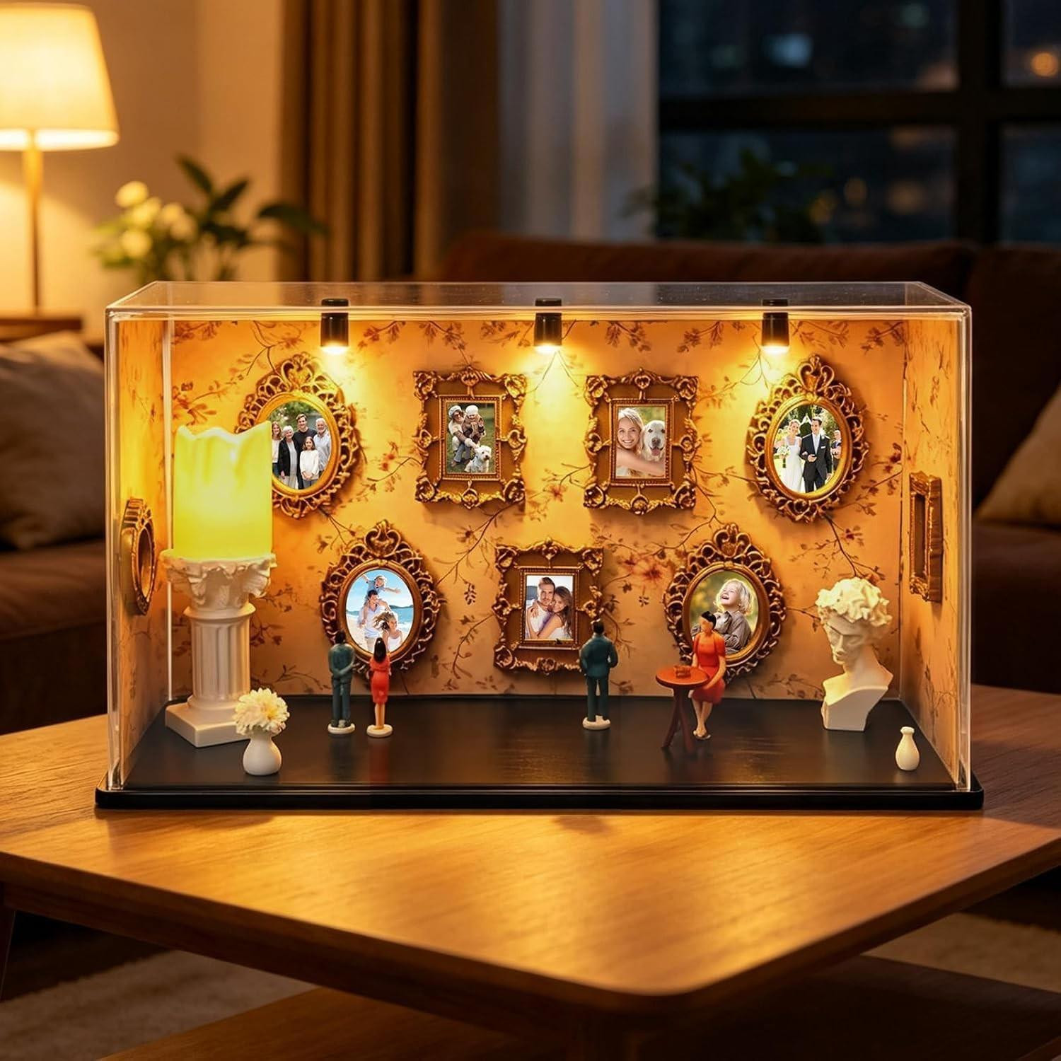 Elzusha DIY Mini Museum Silhouette Box met Mini Figuren