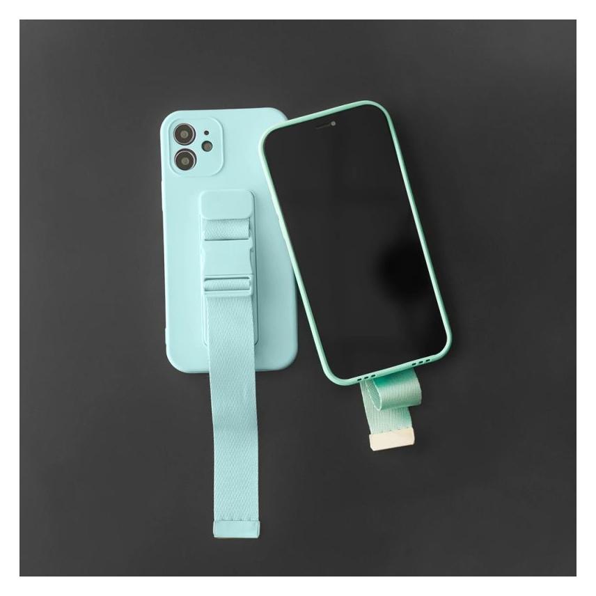 Hurtel Seiltasche Gel Lanyard Cover Handtasche Lanyard Xiaomi Redmi Note 10 / Redmi Note 10S dunkelgrün (1404978613)