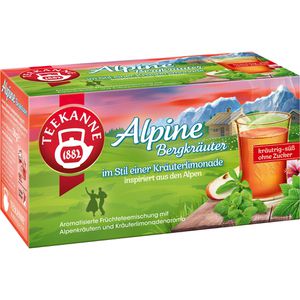 Teekanne Tee Alpine Bergkräuter, Früchte- & Kräutertee, 36 g, 18 Beutel