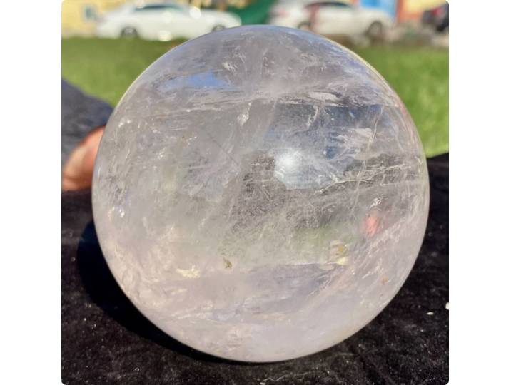Sphère de quartz naturel 10-11 cm, boule de cristal blanc arc-en-ciel, décoration en pierre, brute ou polie, pour la lithothérapie