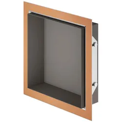 Schlüter Systems DESIGN-NICHE Nische Rahmen höhenverstellbar 3-55mm B x H x T (mm) = 298 x 298 x 91,5 Alu farbig beschichtet TSDA - Strukturbeschichtet Dunkelanthrazit Höhe: 298 mm Breite: 298 mm