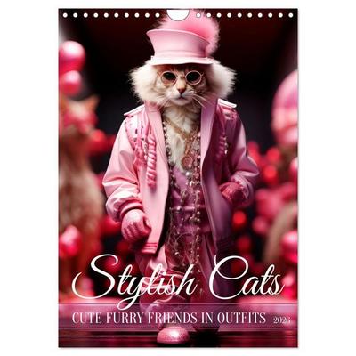 Stylish cats (Wall Calendar 2026 DIN A4 portrait), CALVENDO 12 Month Wall Calendar
