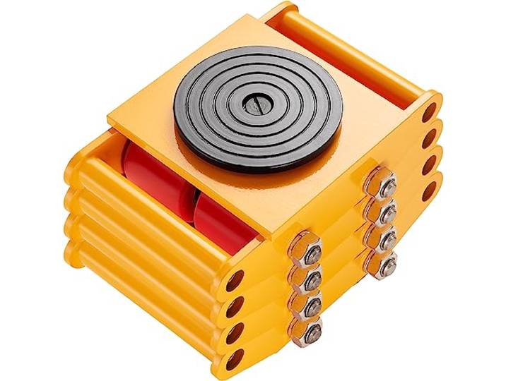 VEVOR Déménageur de Machines 4PCS Chariot de Transport Charge Lourde 8 T Transporteur Équipements Industriels Acier au Carbone Socle Antidérapant Rotation 360° 4 Roues PU pour Entrepôt Atelier Usine