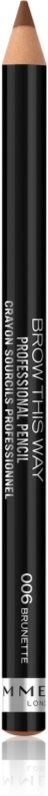 Rimmel Brow This Way eyebrow pencil with brush shade 006 Brunette 1,4 g