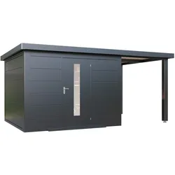 Finnhaus Wolff Metall-Gartenhaus "Thorin 5324",anthrazit,526 x 240 cm