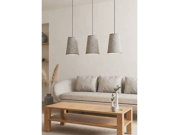 Suspension Alsager 91 x 110 x 21cm Gris 3 Feutre E27