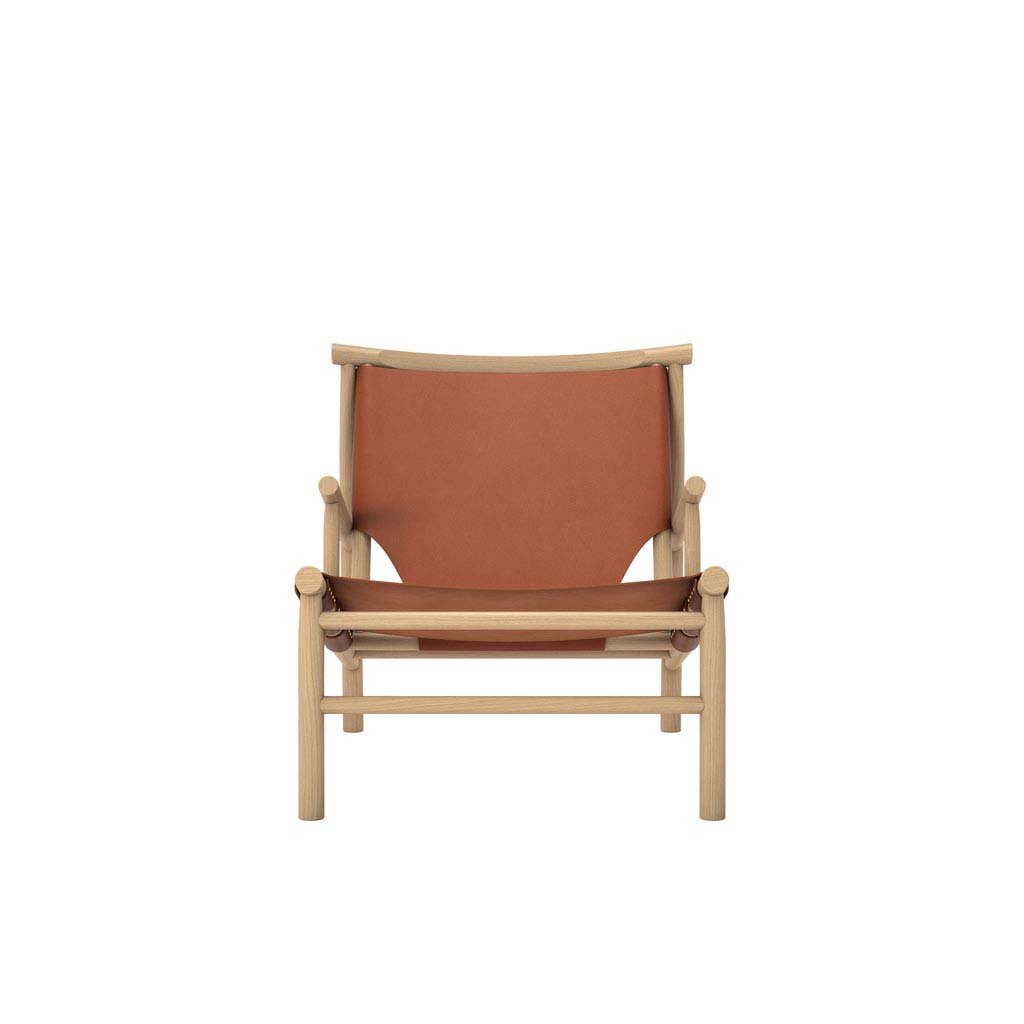 NORR11 Samurai Loungesessel (Gestell Eiche natur, Sørensen Leder brandy) Gestell Eiche natur, Sørensen Leder brandy W1Sam14008FSConasl97147