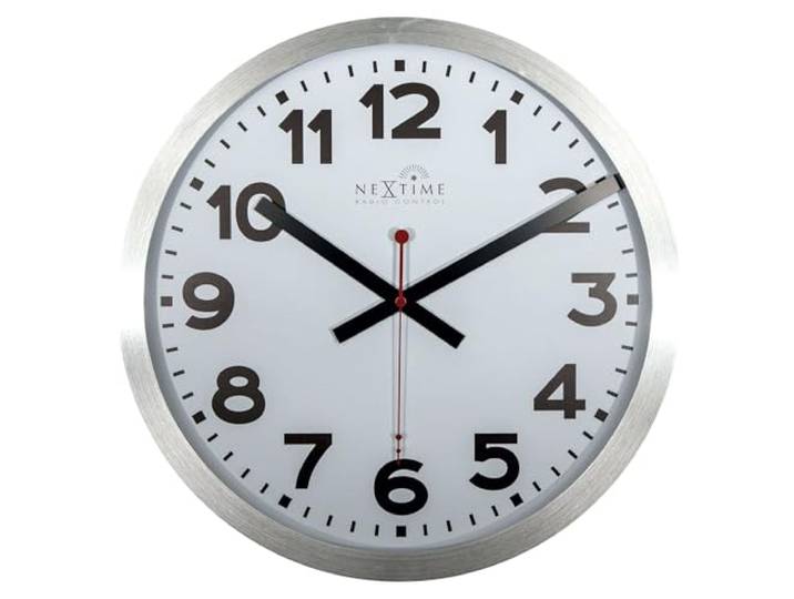 NeXtime Funkuhr Wanduhr Bahnhofsuhr STATION - RCC , sehr leise, rund, ø 35 cm