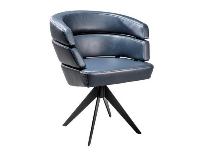 JOOP! Sessel CURVES, blau, Leder