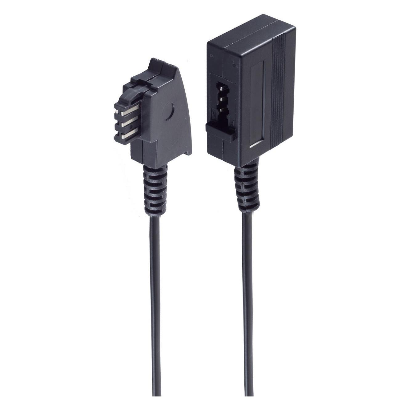 Shiverpeaks -BASIC-S--Telefon-Verlängerung, TAE F-Stecker auf TAE F-Kupplung, 3,0m (BS70203)