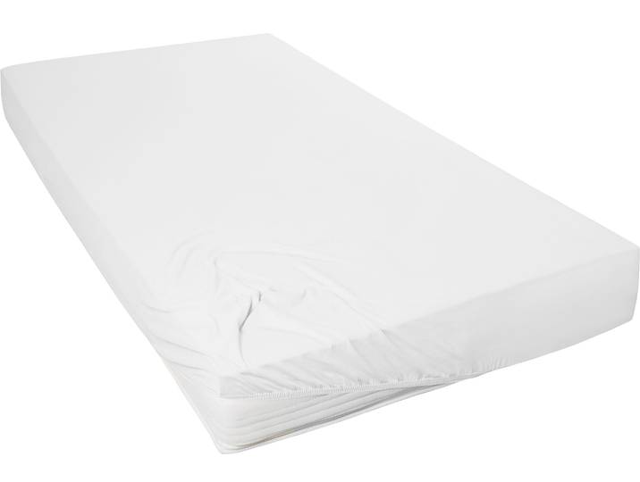 Bettlaken PRIMERA HANS der Frische , weiß, B:150cm L:200cm, Baumwoll-Jersey, Obermaterial: 100% Baumwolle, Bettlaken, Bettlaken, hygienefinish, saugt Mikroben wie Pilze und Schimmel auf