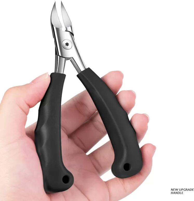 INF Coupe-ongles puissants pour ongles épais et incarnés Le noir