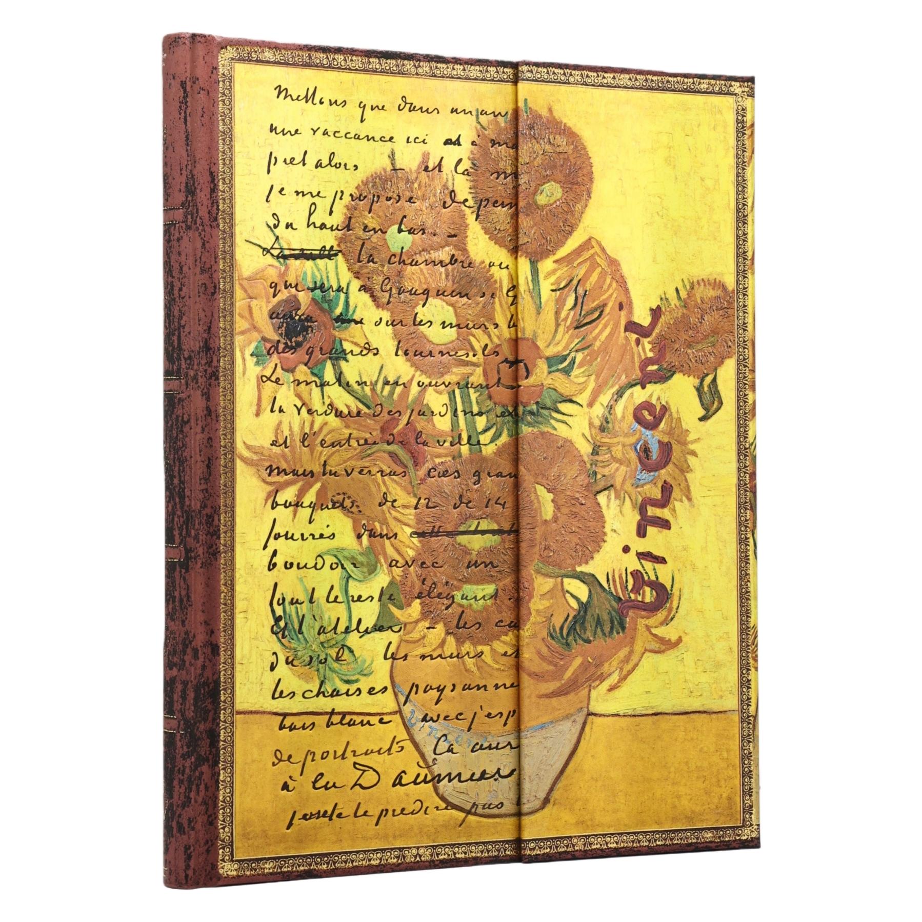 Paperblanks Hardcover Notizbuch Van Gogh, Sonnenblumen Ultra LIN (A5, Liniert, Harter Einband) (PB1518-6)