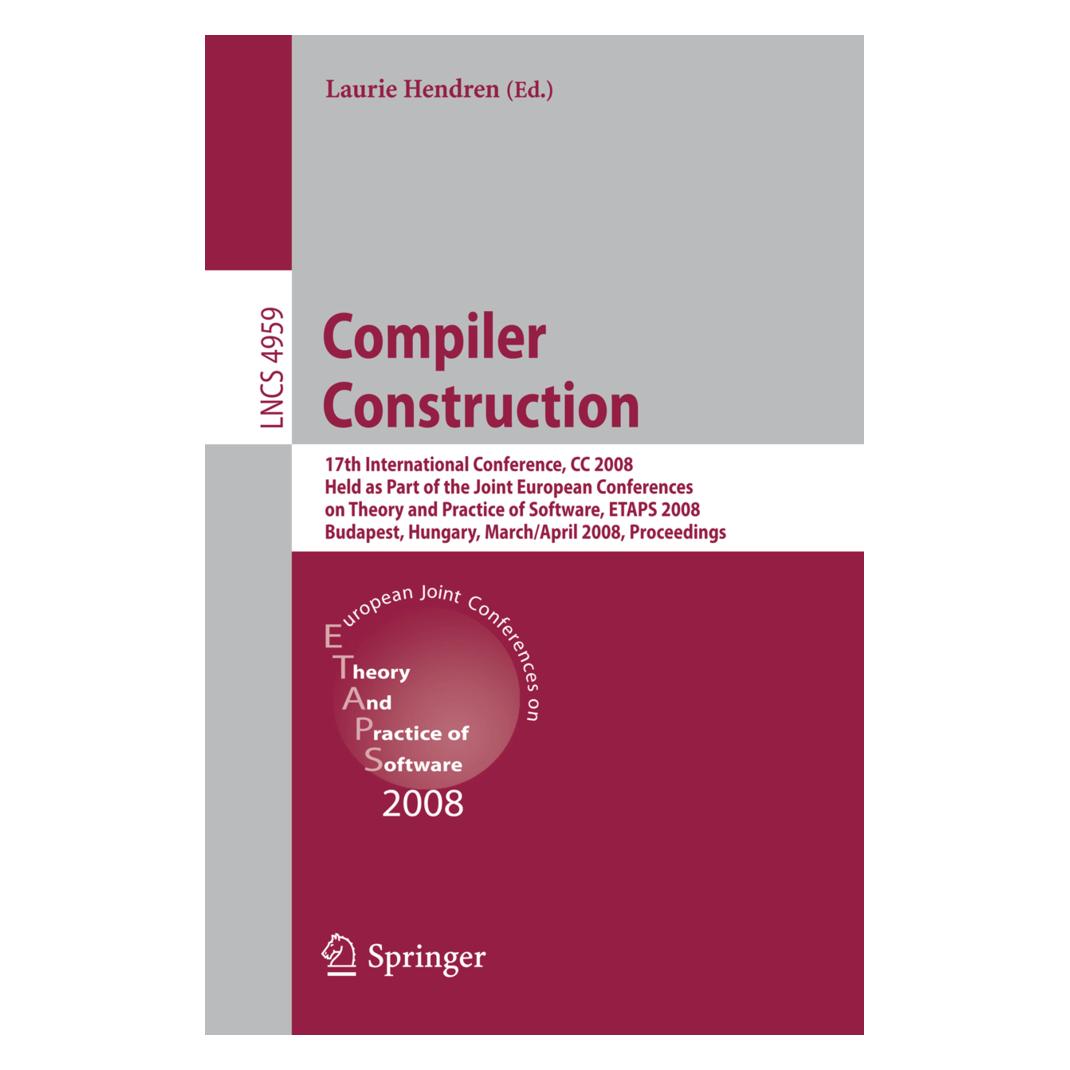 Springer Compiler Construction (Englisch, Softcover) (55514691)