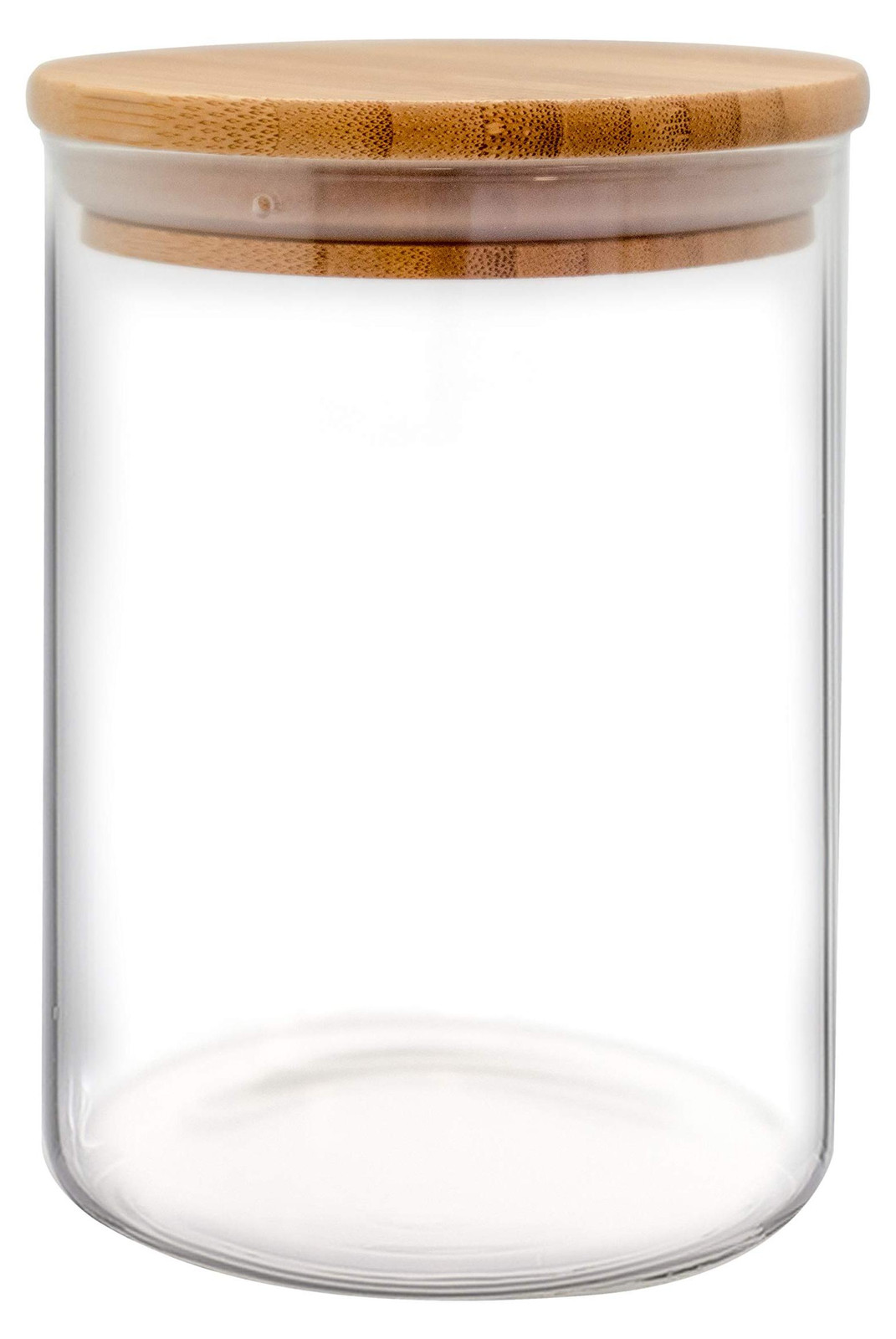 Nerthus FIH 781 glazen container met bamboe deksel, 700 ml