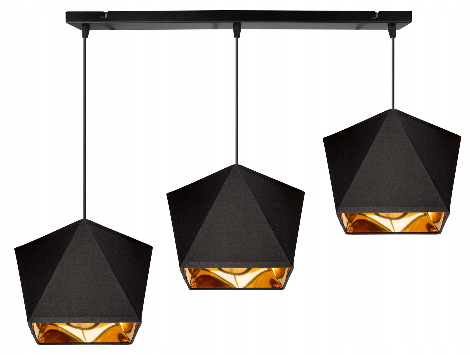 Light Hom Diamant LED-plafondlamp goud met ophangkabels