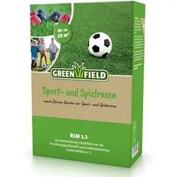 Greenfield Sport- und Spielrasen - 1 kg Rasensamen für beanspruchte Flächen