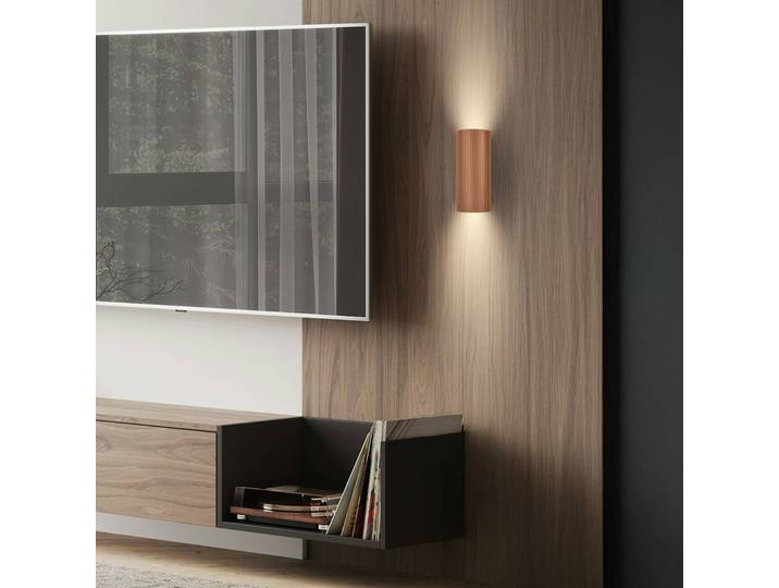 Briloner Wandlampe Ida, dimmbar, braun / rost, für Wohn- / Esszimmer, Kunststoff, Modern, Wandleuchte, Wandlampe Innen