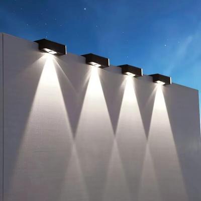 Multisell Products Hub Wireless Outdoor Square Solar Wall Lights, Waterproof Garden Wall Lamps cold White