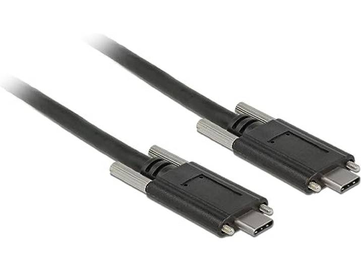 DeLock 83720 1 m USB C USB C mannelijk mannelijk zwarte kabel USB - kabel USB (1 m, USB C, USB C, 3.1 Gen 2), mannelijk/mannelijk, zwart