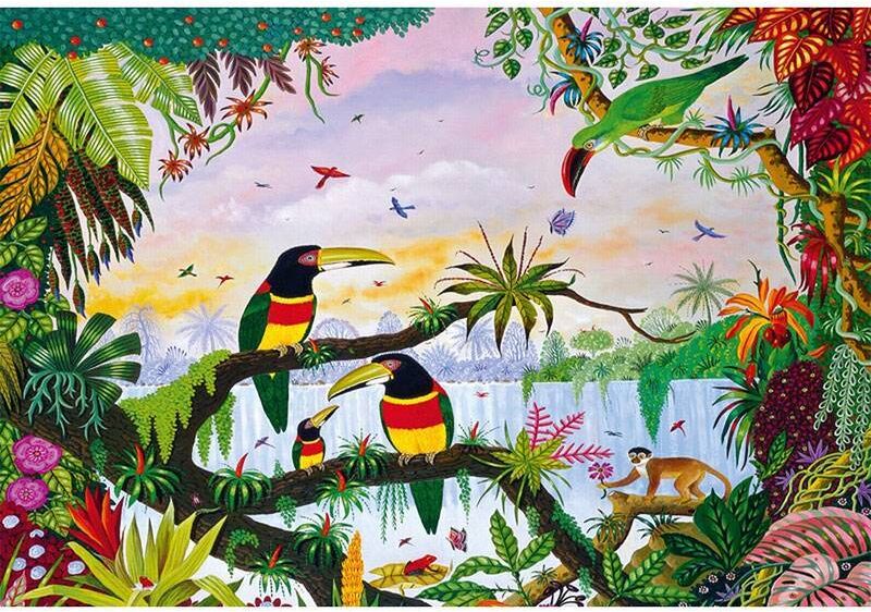 Puzzle Michèle Wilson Puzzle en bois La Jungle - 100 Pièces Boite Kraft