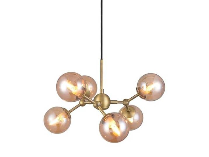 Froschkönig24 Atom kroonluchter 6 lampen G9 antiek messing