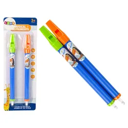 Set mit zwei Flöten für Kinder Blaue Tiere