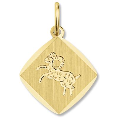 Sternzeichenanhänger ONE ELEMENT "Widder Sternzeichen Anhänger aus 333 Gelbgold", gold, Schmuckanhänger, Damen, Widder, Gelbgold 333 Gold, Gelbgold 333, Gold