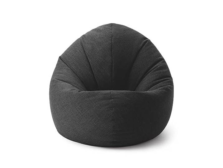 Lumaland Sitzsack Drops: runder Sitzsack (300 L) mit 2-in-1-Funktion für bequemes Sitzen & Liegen Der Doppelagent für Relax-Momente in- & Outdoor I Mit anpassungsfähiger EPS-Füllung Ø 120 x 75 cm