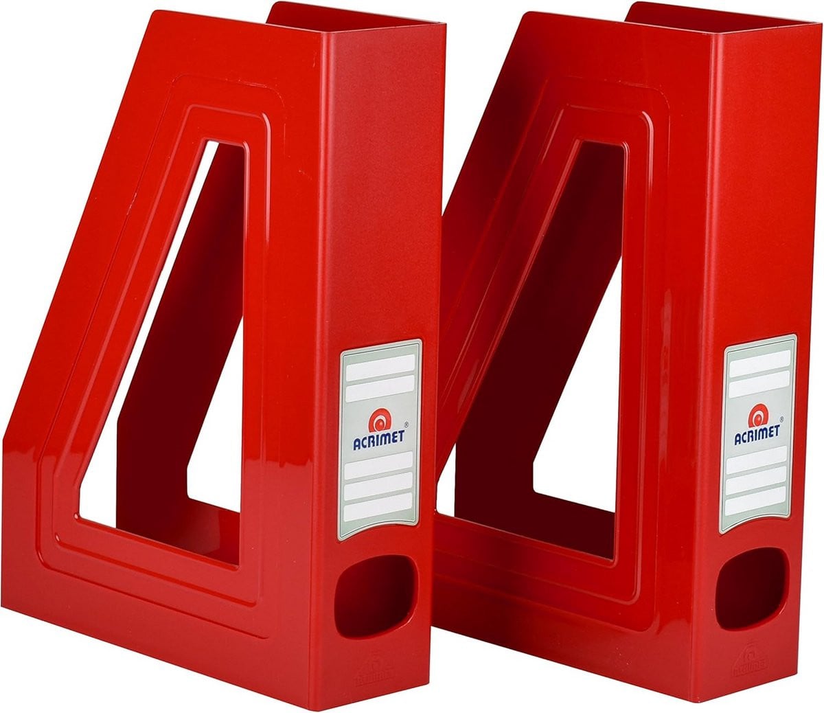 Tijdschrift Bestand Organisator - Set van 2 - Rood Kunststof