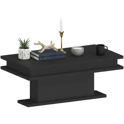 Dmora Iside - Couchtisch, 100x55x42h cm Anthrazitschwarz, Rechteckige Form