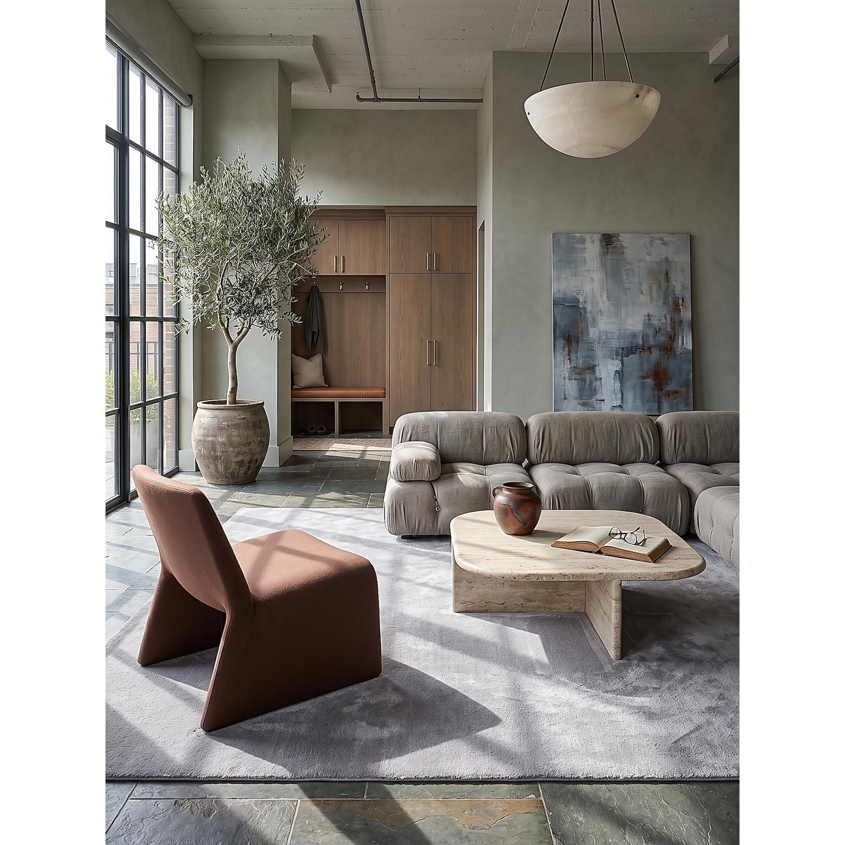 Teppich Hochflor Grau 120x160 cm - ALDAN Kadima Design